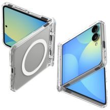 Etui Spigen Ultra Hybrid Pro MagSafe na Samsung Galaxy Z Flip 8 - przezroczysto-białe