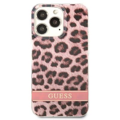 3. Etui Guess Leopard na iPhone 13 Pro / iPhone 13 - różowe