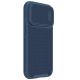 3. Nillkin Textured S Case etui iPhone 14 Pro pancerny pokrowiec z osłoną na aparat niebieski