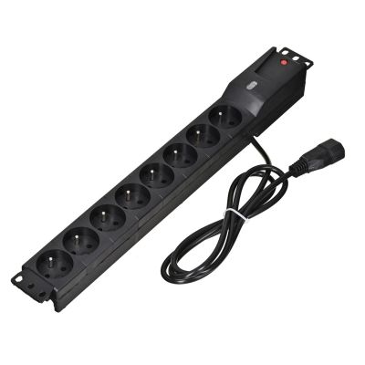 3. Listwa przeciwprzepięciowa Lestar LZRM 810 BW G-A K.:CZ 1,5M IEC3 (8 x UTE; 1,5m; kolor czarny)