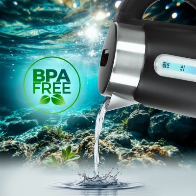 10. ELDOM CZAJNIK BEZPRZEWODOWY C185C TRIPO CZARNY 1000W 0,8 L, BPA-FREE, IZOLOWANY