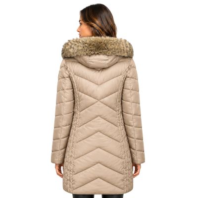 6. Parka damska Geographical Norway BOLOLITA TAUPE DB LADY 0116-1 (WZ7487F/GN-TAUPE)