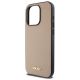 6. Etui DKNY Grained Metal Logo MagSafe na iPhone 15 Pro Max - beżowe