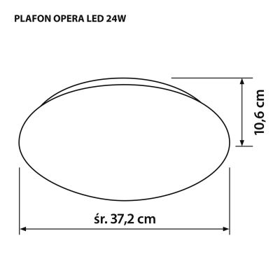 3. Nowoczesny plafon sufitowy LED Activejet OPERA 24W