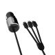 9. Dudao 3w1 ładowarka samochodowa USB 3,4 A wbudowany kabel Lightning / USB Typ C / micro USB czarny (R5ProN black)