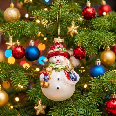 4. BOMBKA SZKLANA FORMÓWKA BAŁWAN 11CM SASKA GIFT & DECOR