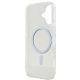 7. Etui Guess IML Glitter Circle MagSafe na iPhone 16 - przezroczyste