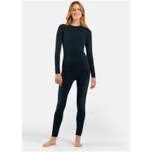 Koszulka termoaktywna damska ODLO PERFORMANCE WARM BL TOP crew neck l/s czarna
