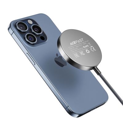 4. Ładowarka indukcyjna Acefast E24 Qi2 15W magnetyczna z kablem USB-C 1.2m - czarna