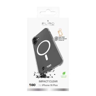 2. Etui silikonowe Puro Impact Clear D3O MagSafe do iPhone 16 Plus - przezroczyste