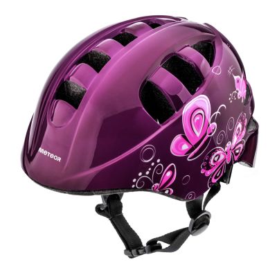 26. Kask rowerowy Meteor KS08 Pink Butterflies 24900-24901