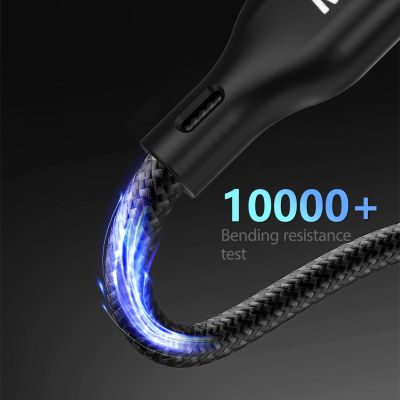 3. Kabel z ładowarką do Apple Watch Dudao A12Max+ PD 100W 3w1: USB-C Lightning 1,2m - czarny