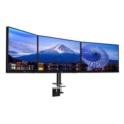 2. Uchwyt biurkowy do 3 monitorów IIYAMA DS1003C-B1 do ekranów 10-27 cali