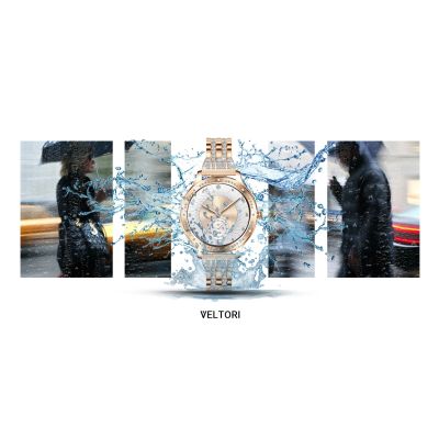 28. Smartwatch Damski VELTORI VT350-1 Bransoleta Różowe Złoto