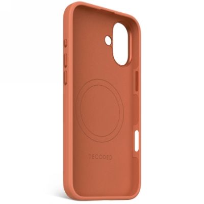 3. Etui Decoded AntiMicrobial Silicone Backcover z MagSafe do iPhone 16 Plus - pomarańczowe