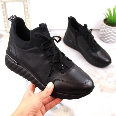 2. Skórzane półbuty Rieker W RKR611B czarne