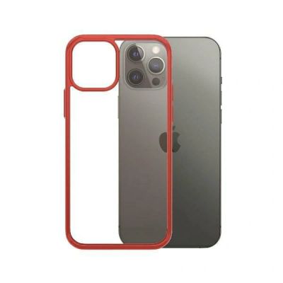 2. Etui PanzerGlass Mandarin Clear Case na iPhone 12 / 12 Pro- przezroczysto-czerwone