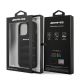 8. Etui AMG Leather Debossed Lines na iPhone 14 Pro - czarne