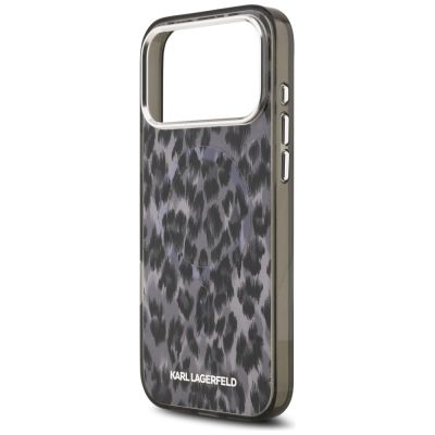 6. Etui Karl Lagerfeld IML Leopard Pattern MagSafe na iPhone 17 Pro Max - czarne
