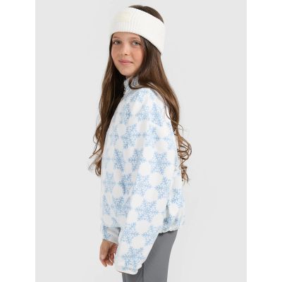 6. Polar 4FWarm oversize z nadrukiem dziewczęcy 4F 4FJRAW25TFLEF440-90A
