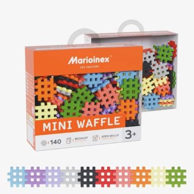 4. Klocki konstrukcyjne Marioinex Mini Waffle Zestaw 1, 140 elementów