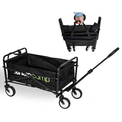 40. WÓZEK TURYSTYCZNO PLAŻOWY SKŁADANY 72x44x50CM Z UCHWYTEM