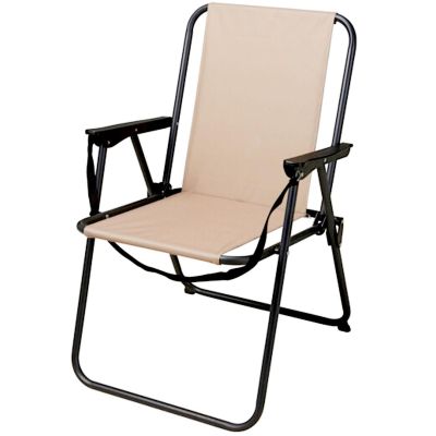 5. KRZESŁO TURYSTYCZNE Z PODŁOKIETNIKAMI SKŁADANE BEŻOWY REDCLIFFS