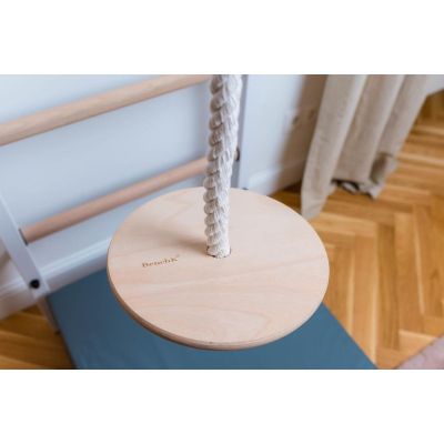 15. DRABINKA GIMNASTYCZNA DREWNIANO METALOWA Z DREWNIANYM DRĄŻKIEM I AKCESORIAMI BENCHK 211W A204