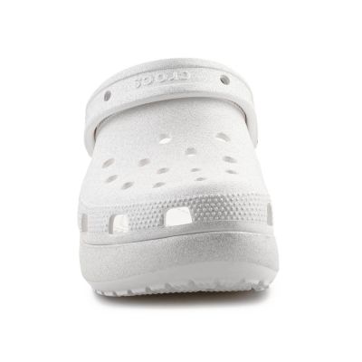 3. Crocs Classic Platform Glitter Clog W 207241-0WV Chalk