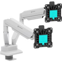 ONKRON G160 Uchwyt biurkowy do dwóch monitorów 13" - 32" czarno-biały