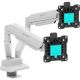 ONKRON G160 Uchwyt biurkowy do dwóch monitorów 13" - 32" czarno-biały