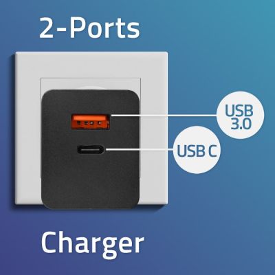 7. QOLTEC ŁADOWARKA GAN POWER PRO | 1XUSB-C | 1XUSB | 100W | 5-20V | 1.5-5A | PD | CZARNA