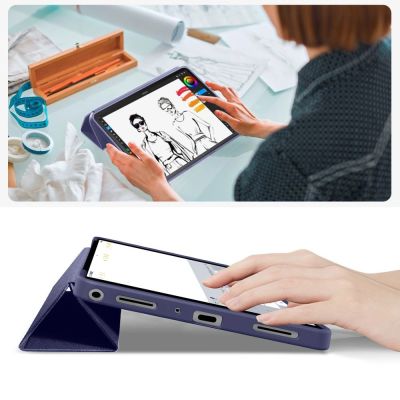 8. Etui TechProtect SmartCase na Samsung Galaxy Tab A9+ / A11+ Plus 11.0 X210 / X215 / X216 / X230 / X235 / X236 - granatowe