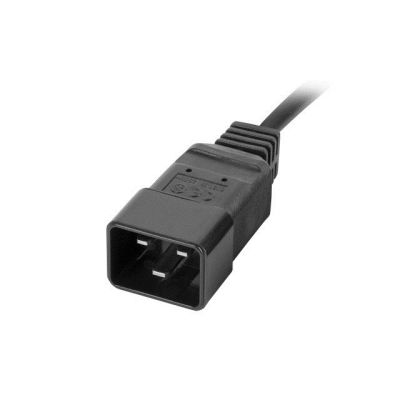 4. LANBERG LISTWA ZASILAJĄCA RACK 19" PDU PDU-08I-0200-C20-BK (1U, 16A, 8X IEC C13, 2M, WTYK C20)