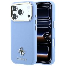 Etui Guess Saffiano Small 4G & Classic Logo MagSafe na iPhone 18 Pro / 17 Pro - jasnoniebieskie