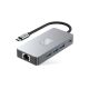 2. Adapter Tech-Protect HB05 HUB 9w1 USB-C + USB2.0 + USB3.0 + HDMI 4K 60HZ + SD / TF + PD100W + RJ45 - szary