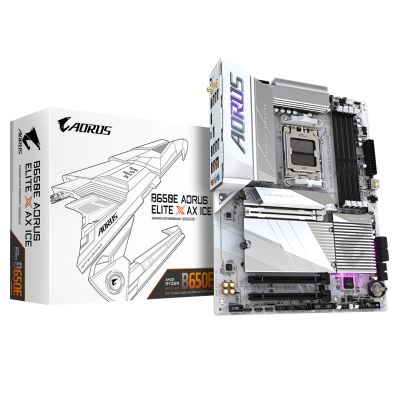 7. GIGABYTE B650E AORUS ELITE X AX ICE AMD B650 Gniazdo AM5 ATX