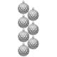 49. BOMBKA DEKORACYJNA PLASTIKOWA 6CM SET 35 SZT SREBRNA