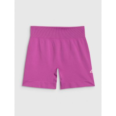 7. Legginsy krótkie sportowe bezszwowe dziewczęce 4F 4FJRSS26TFSTF140-53S