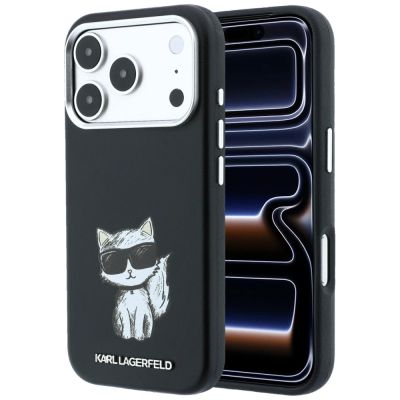 2. Etui Karl Lagerfeld Smooth Choupette Sketch MagSafe do iPhone 18 Pro / 17 Pro / 18 Pro  - czarne