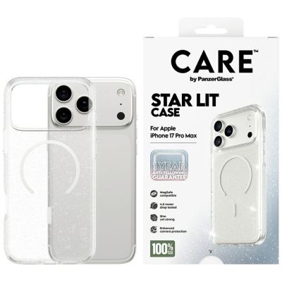 Etui CARE by PanzerGlass Flagship Urban Explorer w. White MagSafe na iPhone 17 Pro Max - przezroczysto-brokatowe