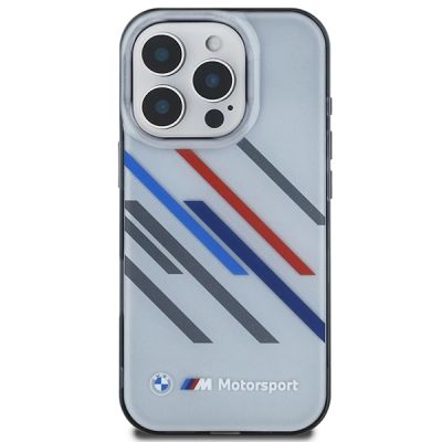 3. Etui BMW Motosport IML Random Stripes na iPhone 16 Pro - szare