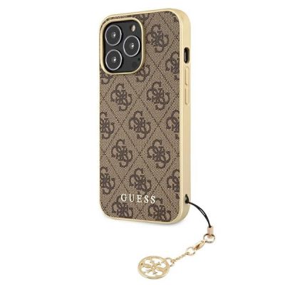 2. Etui Guess 4G Charms Collection na iPhone 13 Pro / iPhone 13 - brązowe