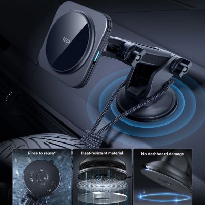 9. Uchwyt samochodowy ESR Halolock Magnetic MagSafe QI2 15W - czarne