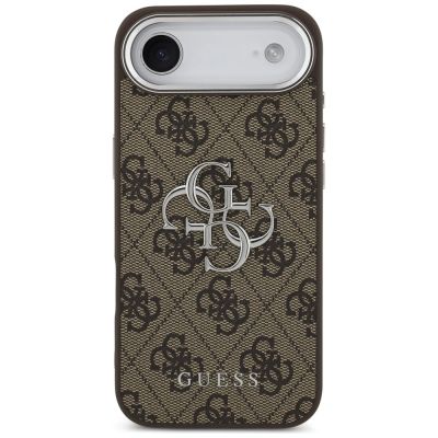 3. Etui Guess 4G Big 4G Classic Logo na iPhone 17 Air - brązowo-srebrne