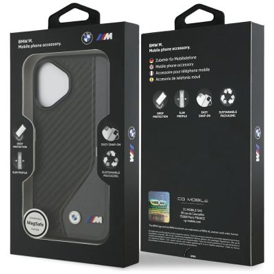 8. Etui BMW M Carbon Logo MagSafe na iPhone 17 - czarno-szare