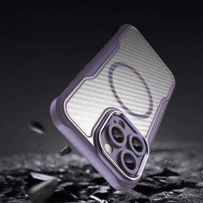 9. Etui silikonowe Leading Series MagSafe do iPhone 16 Pro Max - fioletowe