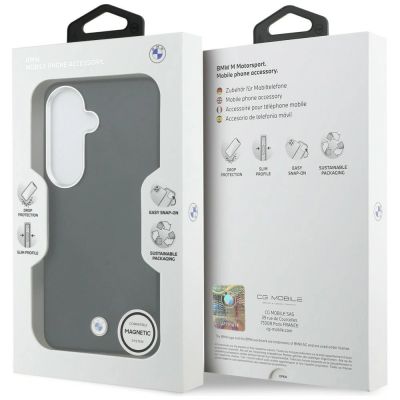 8. Etui BMW Sign Metal Logo MagSafe na Samsung Galaxy S26 - czarne