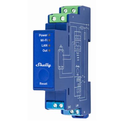 3. Shelly SHELLY_PRO_DIMMER_0/1-10V_PM ściemniacz Wbudowany Ściemniacz światła Niebieski