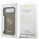 8. Etui Guess Silicone Big 4G Script na iPhone Air - brązowe